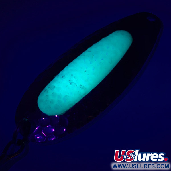 Blue Fox Pixee UV (світиться в ультрафіолеті), карбований нікель/зелений, 24 г, блесна коливалка (колебалка) #5344