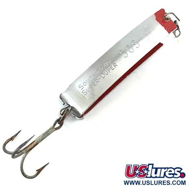 South Bend Super-Duper 509, нікель/червоний, 11 г, блесна коливалка (колебалка) #5350
