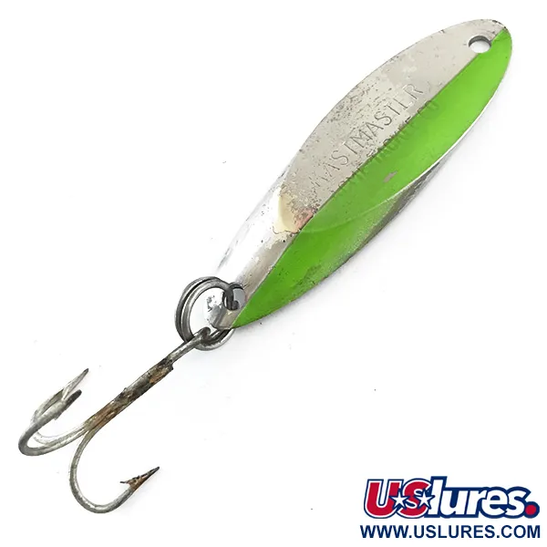 Acme Kastmaster UV (світиться в ультрафіолеті), нікель/зелений, 14 г, блесна коливалка (колебалка) #5366