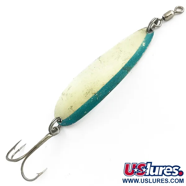 Luhr Jensen Krocodile DIE #5 (світиться в темряві), синій/білий Glow - світиться в темряві, 25 г, блесна коливалка (колебалка) #5384