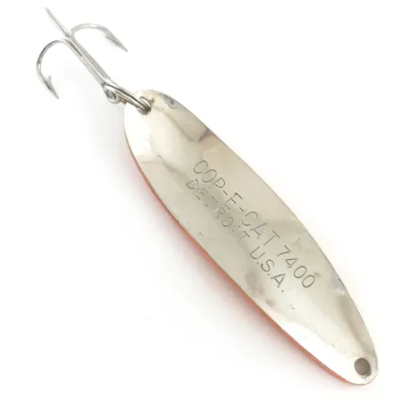 Eppinger Dardevle Cop-E-Cat 7400 UV (світиться в ультрафіолеті), жовтий/помаранчевий/нікель, 19 г, блесна коливалка (колебалка) #5389