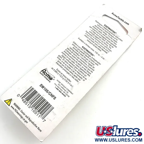 Acme Kastmaster UV (світиться в ультрафіолеті), нікель/помаранчевий, 3,5 г, блесна коливалка (колебалка) #5442