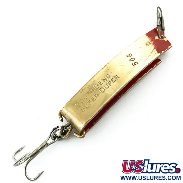 South Bend Super-Duper 506, золото/червоний, 7 г, блесна коливалка (колебалка) #5492