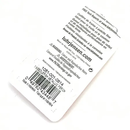 Luhr Jensen Needlefish 1, Fire Tiger, 2 г, блесна коливалка (колебалка) #5496