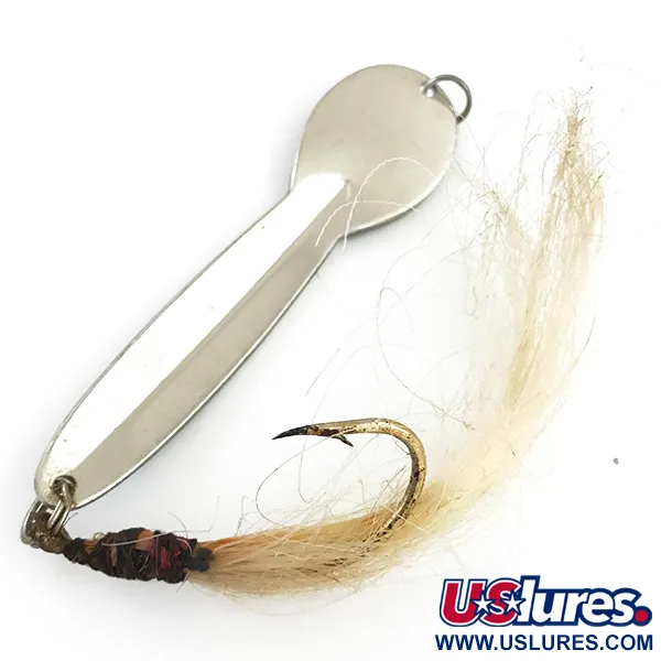  Glen Evans Loco 5, карбований нікель/синій, 28 г, блесна коливалка (колебалка) #5549