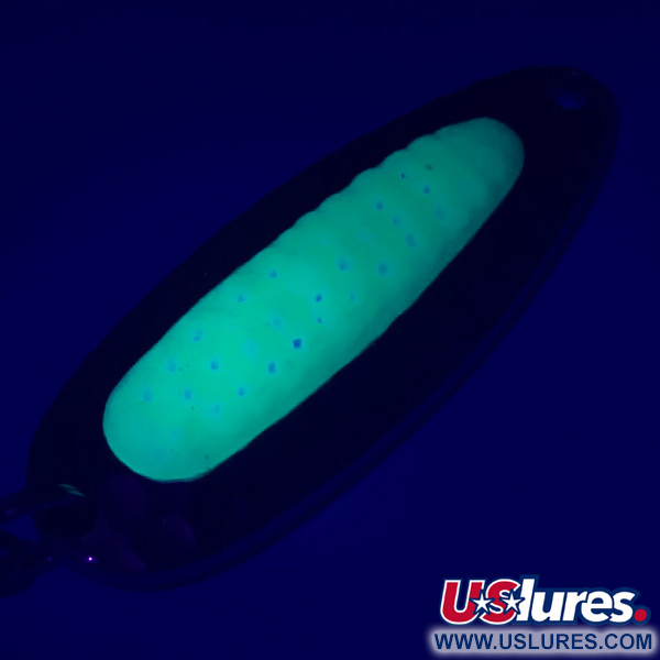  Blue Fox Pixee UV (світиться в ультрафіолеті), зелений/карбований нікель, 7 г, блесна коливалка (колебалка) #5575