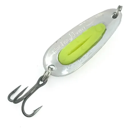 Blue Fox Pixee UV (світиться в ультрафіолеті)​, карбований нікель/жовтий, 4,5 г, блесна коливалка (колебалка) #5576