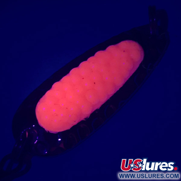  Blue Fox Pixee UV (світиться в ультрафіолеті)​, карбований нікель/рожевий, 4,5 г, блесна коливалка (колебалка) #5580
