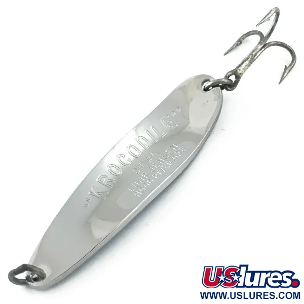 Luhr Jensen Krocodile DIE #4, нікель/синій, 19 г, блесна коливалка (колебалка) #5599