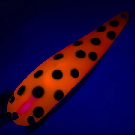 Marathon з пелюстками UV (світиться в ультрафіолеті), червоний/чорний/нікель, 17 г, блесна коливалка (колебалка) #5600