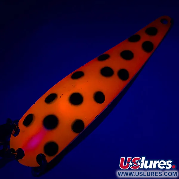 Marathon з пелюстками UV (світиться в ультрафіолеті), червоний/чорний/нікель, 17 г, блесна коливалка (колебалка) #5600