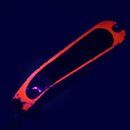 Luhr Jensen Hus-lure, нікель/помаранчевий UV - світиться в ультрафіолеті , 4 г, блесна коливалка (колебалка) #5610