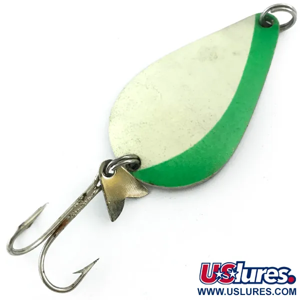 Acme K.O. Wobbler (світиться в темряві), білий/зелений/нікель, 21 г, блесна коливалка (колебалка) #5613