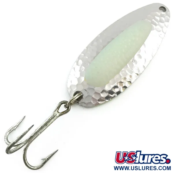  Blue Fox Pixee (світиться в темряві), карбований нікель/білий Glow - світиться в темряві, 24 г, блесна коливалка (колебалка) #5615