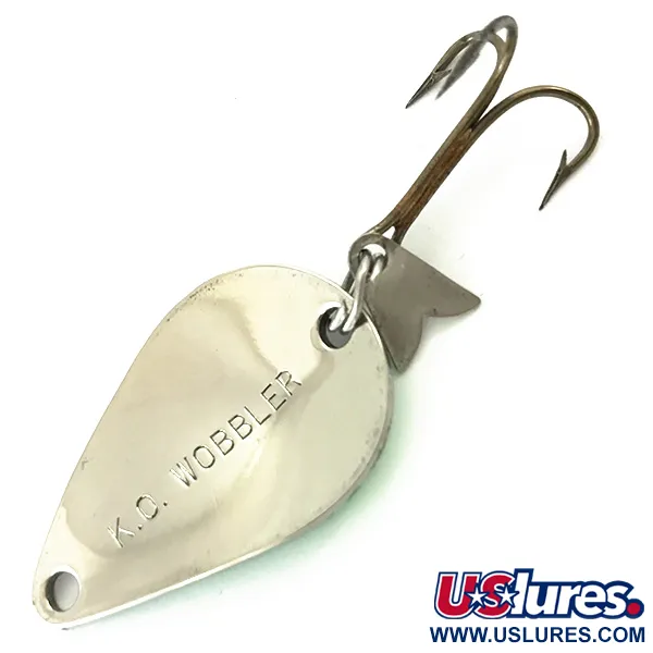 Acme K.O. Wobbler UV (світиться в ультрафіолеті), нікель/зелений, 7 г, блесна коливалка (колебалка) #5629