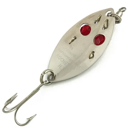 Hofschneider Red Eye Junior, нікель/фіолетовий/червоні очі, 10 г, блесна коливалка (колебалка) #5641
