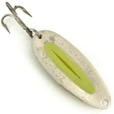 Blue Fox Pixee UV (світиться в ультрафіолеті)​, карбований нікель/жовтий, 7 г, блесна коливалка (колебалка) #5651