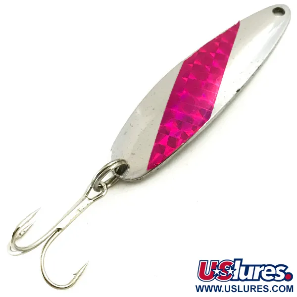  Gator, нікель/рожева голограма з синім відливом, 16 г, блесна коливалка (колебалка) #5688