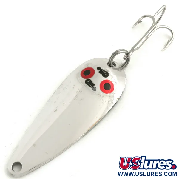  Worth Spoon, срібло/червоний, 10 г, блесна коливалка (колебалка) #5695