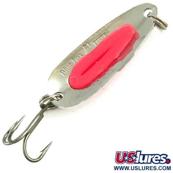  Blue Fox Pixee UV (світиться в ультрафіолеті), карбований нікель/рожевий, 4,5 г, блесна коливалка (колебалка) #5697