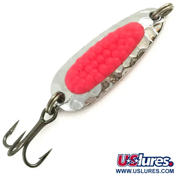  Blue Fox Pixee UV (світиться в ультрафіолеті), карбований нікель/рожевий, 4,5 г, блесна коливалка (колебалка) #5697