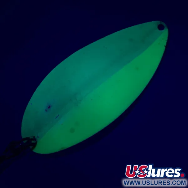 TODDCO Main liner UV (світиться в ультрафіолеті та в темряві), білий/жовтий/нікель, 21 г, блесна коливалка (колебалка) #5698