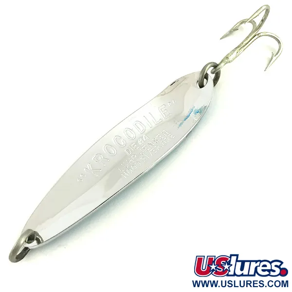 Luhr Jensen Krocodile DIE #4, нікель/синій, 14 г, блесна коливалка (колебалка) #5708