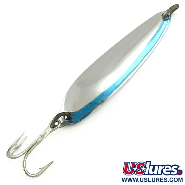 Luhr Jensen Krocodile DIE #4, нікель/синій, 14 г, блесна коливалка (колебалка) #5708