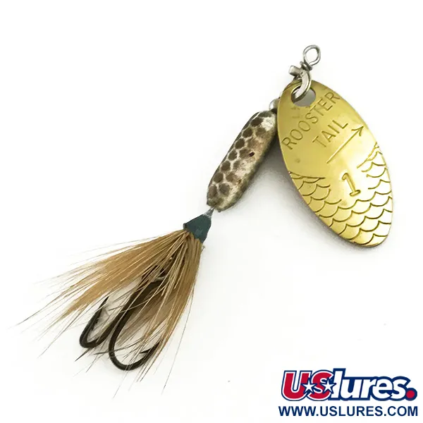 Yakima Bait Worden’s Original Rooster Tail 1, золото, 2,6 г, блешня оберталка (вертушка) #5722