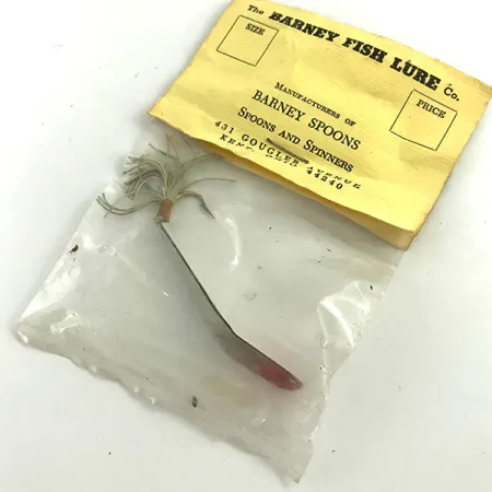 Незачіпляйка Barney Spoon, білий/червоний, 7 г, блесна коливалка (колебалка) #5739