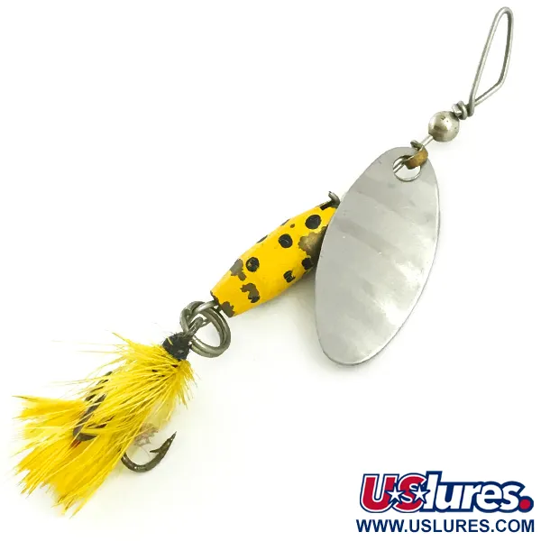  Glen Evans Shyster, нікель/жовтий, 4 г, блешня оберталка (вертушка) #5752