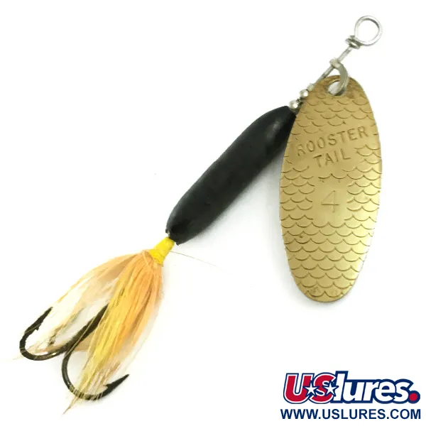 Yakima Bait Worden’s Original Rooster Tail 4, золото, 8 г, блешня оберталка (вертушка) #5753