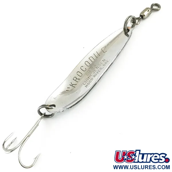 Luhr Jensen Krocodile DIE #4, нікель, 19 г, блесна коливалка (колебалка) #5780