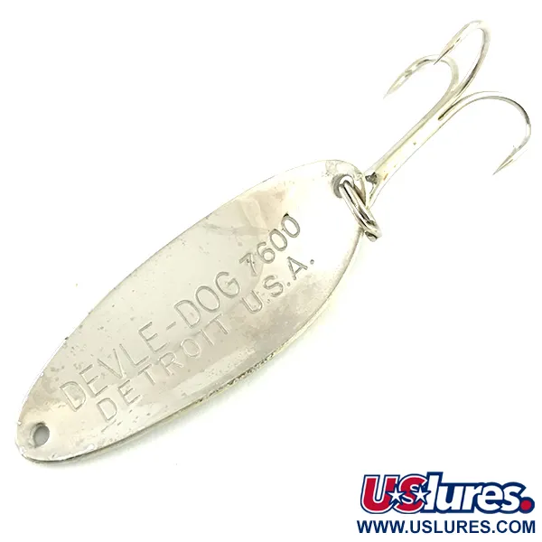 Eppinger Dardevle Devle-Dog 7600, сірий/нікель, 10 г, блесна коливалка (колебалка) #5782