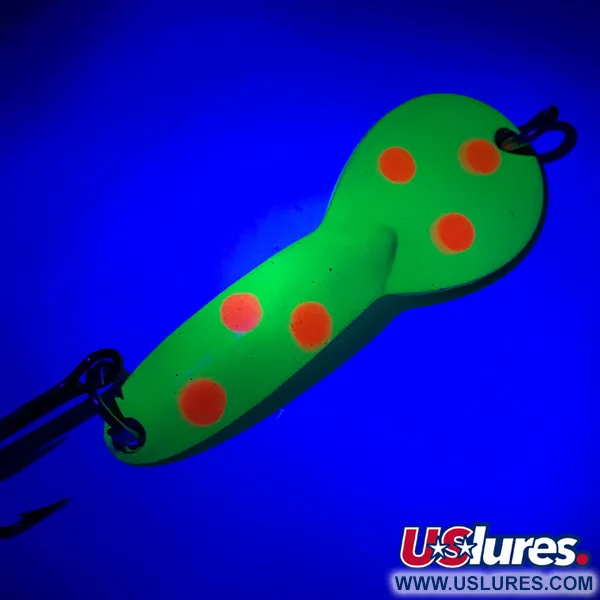 Glen Evans Loco 2 UV (світиться в ультрафіолеті), жовтий/червоний/нікель/UV - светится в ультрафиолете, 7 г, блесна коливалка (колебалка) #5790