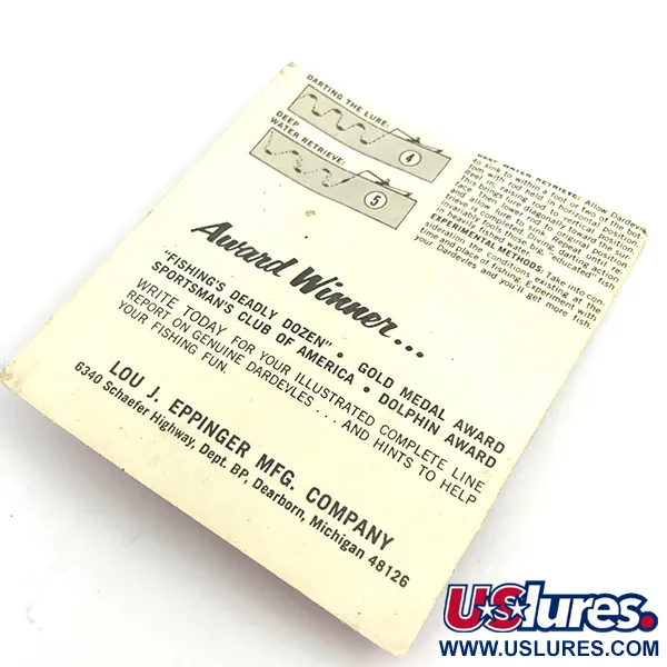 Eppinger Dardevle Midget, червоний/білий/нікель, 6 г, блесна коливалка (колебалка) #5838