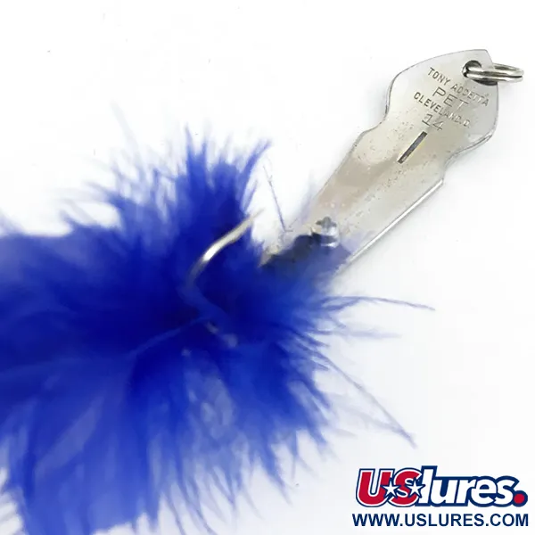  Błystka antyzaczepowa Tony Accetta Pet Spoon 14, нікель/синій, 7 г, блесна коливалка (колебалка) #5857