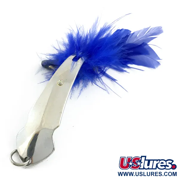  Błystka antyzaczepowa Tony Accetta Pet Spoon 14, нікель/синій, 7 г, блесна коливалка (колебалка) #5857