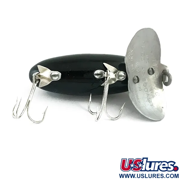  Fred Arbogast Jitterbug, чорний, 10 г, воблер #5862