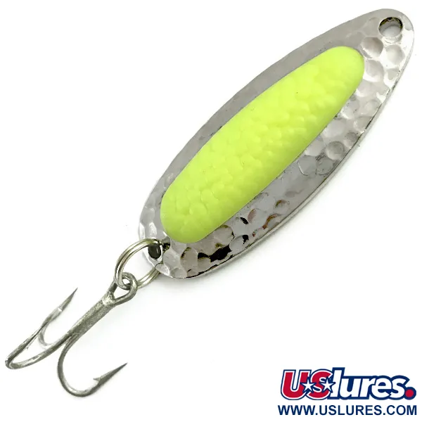  Blue Fox Pixee UV (світиться в ультрафіолеті), карбований нікель/жовтий, 14 г, блесна коливалка (колебалка) #5877