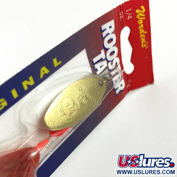 Yakima Bait Worden’s Original Rooster Tail UV (світиться в ультрафіолеті), золото UV - світиться в ультрафіолеті, 7 г, блешня оберталка (вертушка) #5887