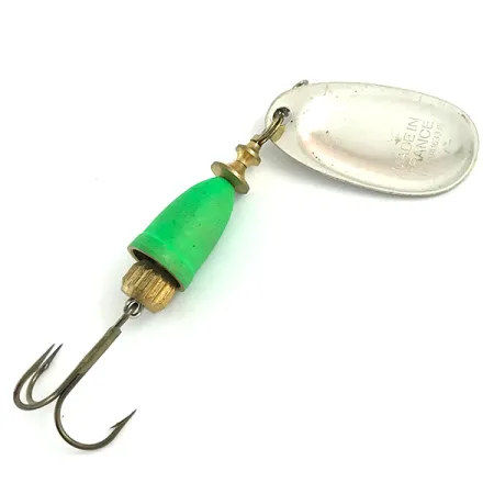 Blue Fox Super Vibrax 3 UV (світиться в ультрафіолеті), срібло/зелений, 8 г, блешня оберталка (вертушка) #5927