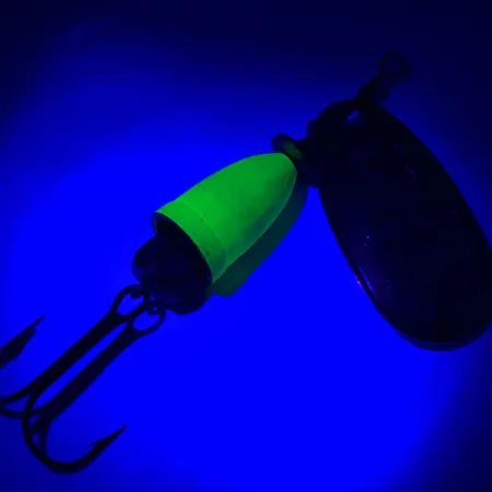 Blue Fox Super Vibrax 3 UV (світиться в ультрафіолеті), срібло/зелений, 8 г, блешня оберталка (вертушка) #5927