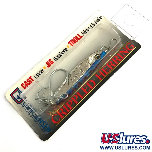  Luhr Jensen Crippled Herring, срібло/синій, 21 г, блесна коливалка (колебалка) #5920