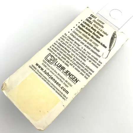 Luhr Jensen Crippled Herring UV (світиться в ультрафіолеті та в темряві), білий/зелений UV Glow - світиться в темряві та ультрафиолете, 21 г, блесна коливалка (колебалка) #5921