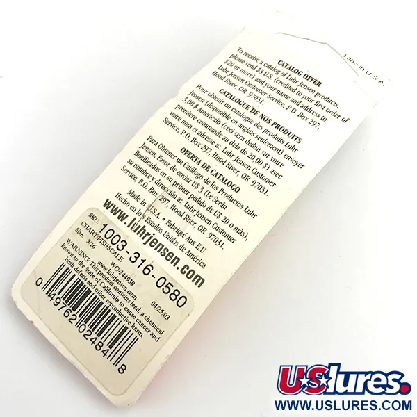 Luhr Jensen Krocodile UV (світиться в ультрафіолеті), жовтий, 7 г, блесна коливалка (колебалка) #5922