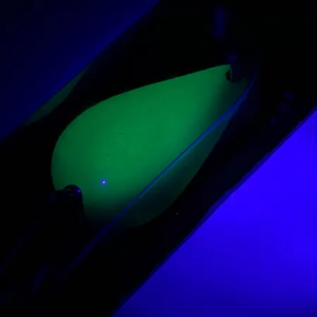 Acme K.O. Wobbler UV (світиться в ультрафіолеті), жовтий/зелений/нікель, 21 г, блесна коливалка (колебалка) #5923