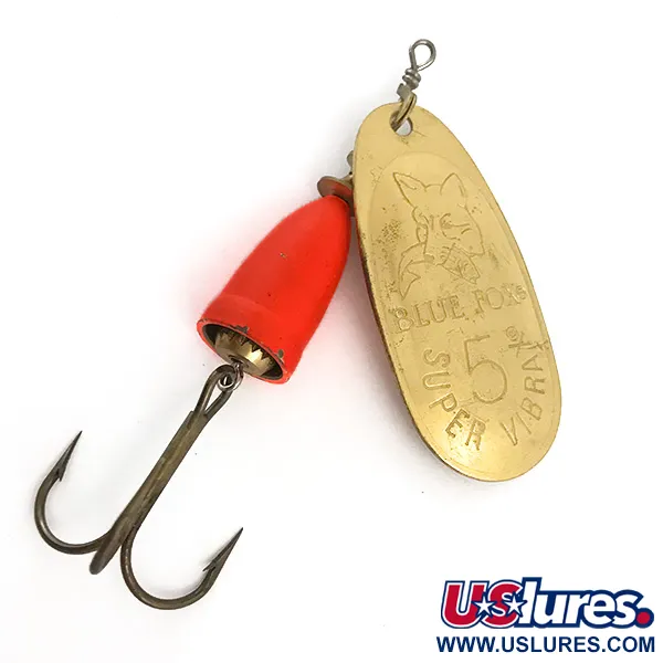  Blue Fox Super Vibrax 5 UV (світиться в ультрафіолеті), золото/помаранчевий UV - світиться в ультрафіолеті, 13 г, блешня оберталка (вертушка) #5931