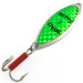 Mepps Spoon 3, нікель/зелений UV - світиться в ультрафіолеті, 13 г, блесна коливалка (колебалка) #5936