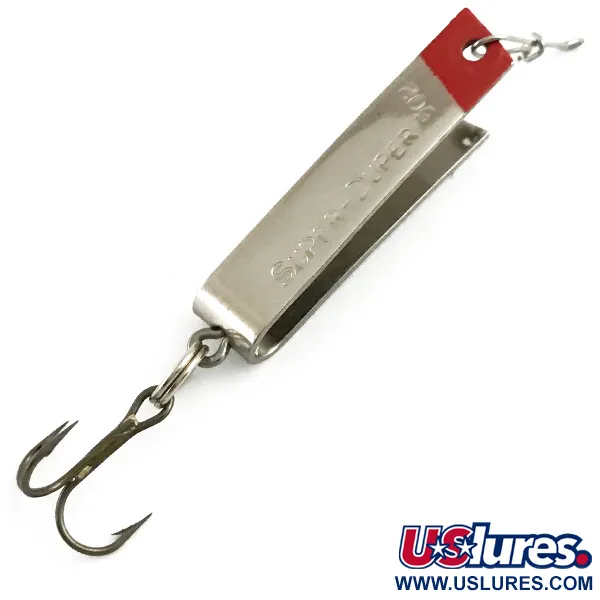  Luhr Jensen Super-Duper 502, нікель/червоний, 2,5 г, блесна коливалка (колебалка) #5953